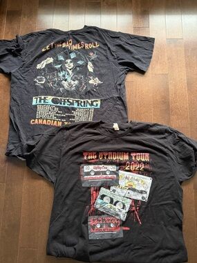 Band Tour Tees Hard Rock Motley Crue Offspring Def Leppard Poison 2022 Tour Tees